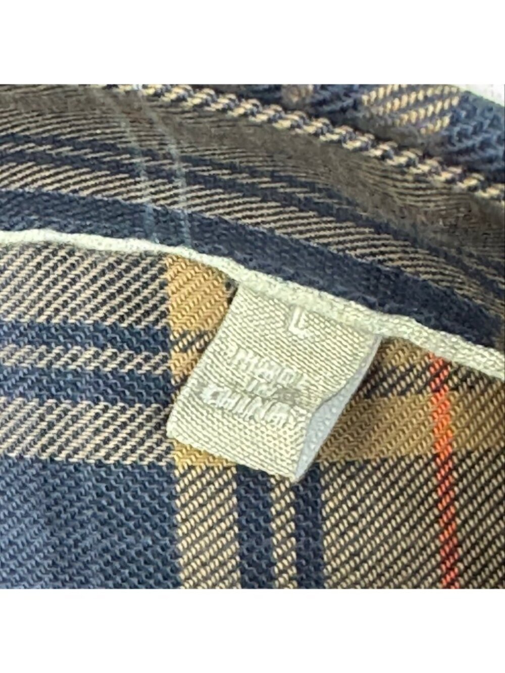 NEW Hickey Freeman Men's Flannel Button Flannel Shirt Blue/Brown Plaid • Large - Picture 7 of 10